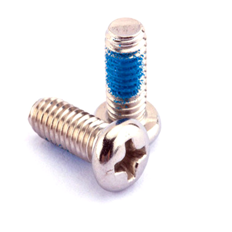 Stainless steel 304 pan head cross recessed screw with nylon patch