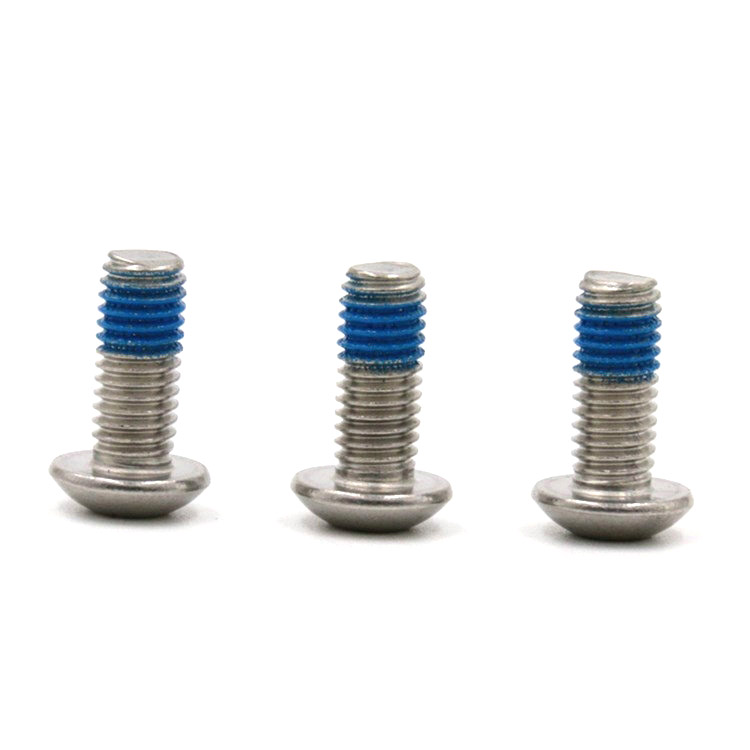 Stainless steel button head hex socket mini micro screw with nylon patch