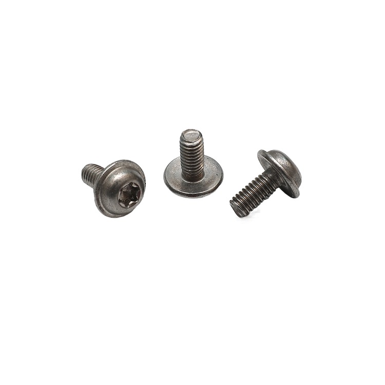 Carbon steel m2 machine thread pan washer head torx t5 screw 