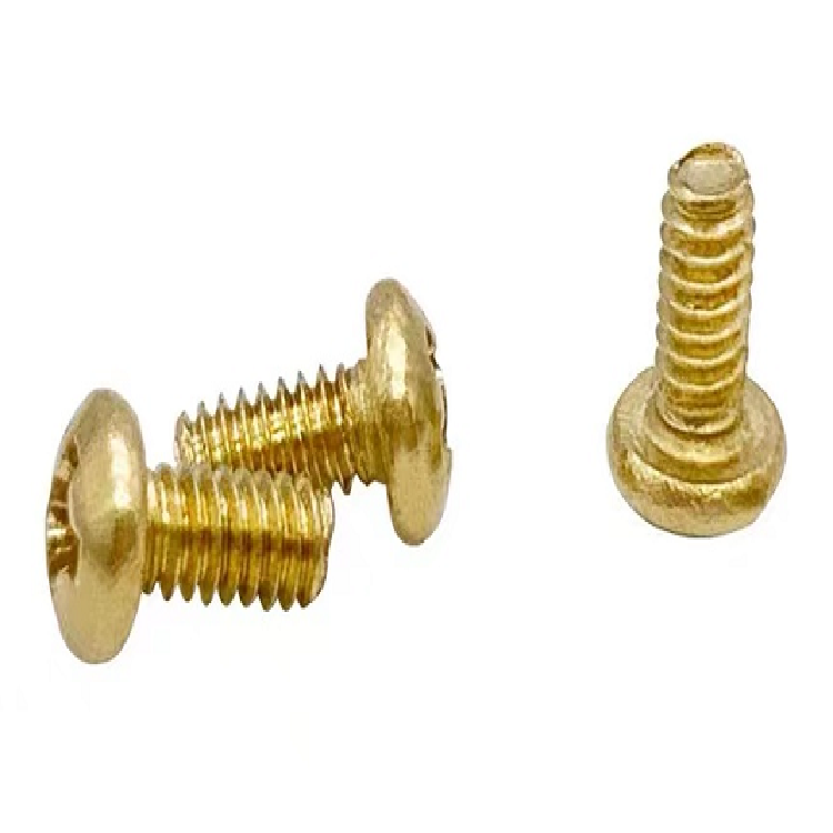 Customized m1 solid brass cross recessed pan head micro screws