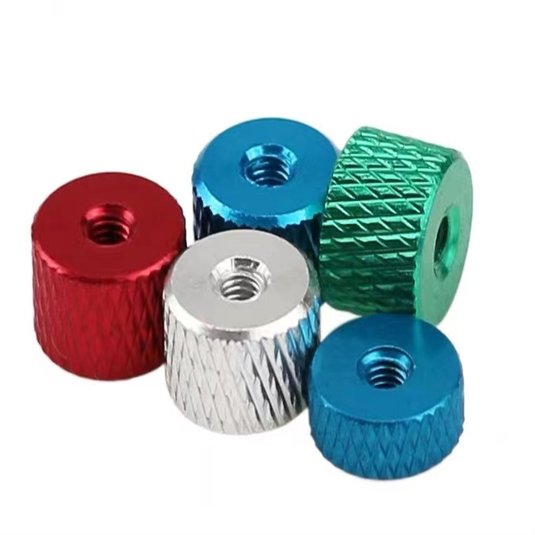 M3 colorful aluminum knurled threaded nuts for aerial frame