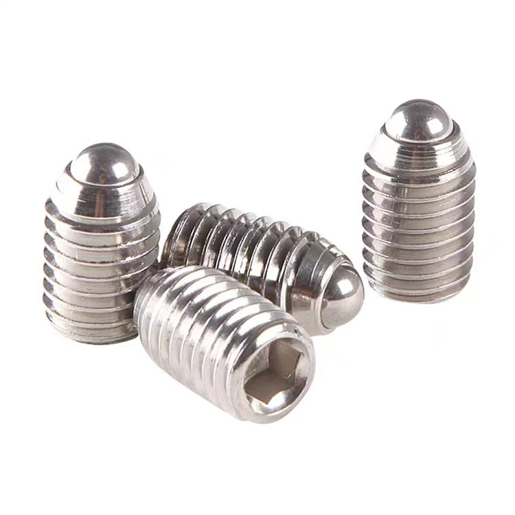 Stainless steel m3 hex socket ball nose spring plunger
