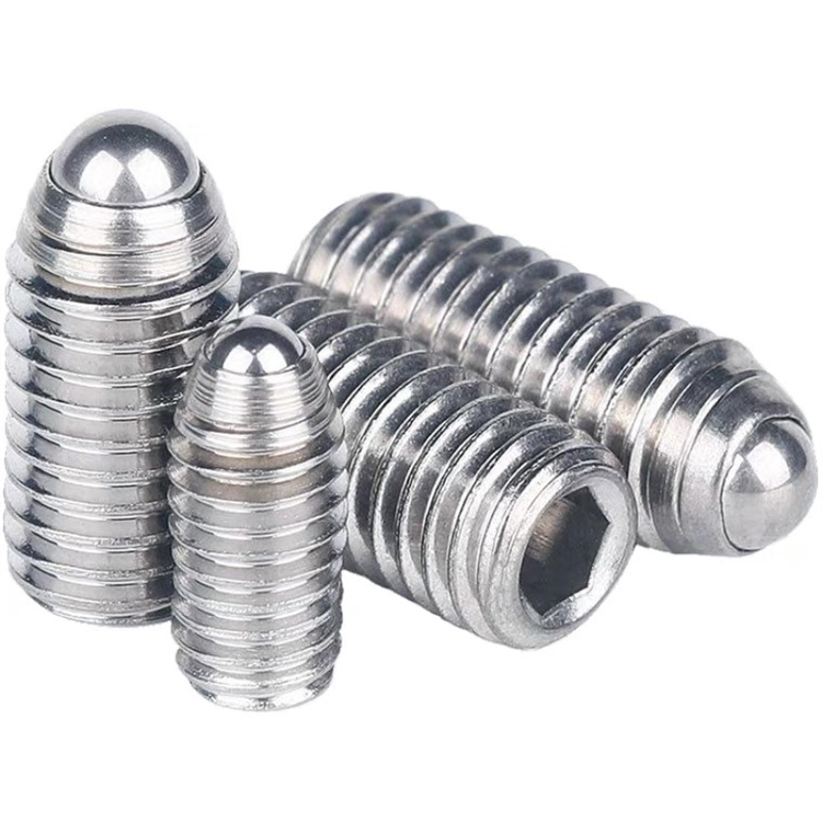 Stainless steel m3 hex socket ball nose spring plunger