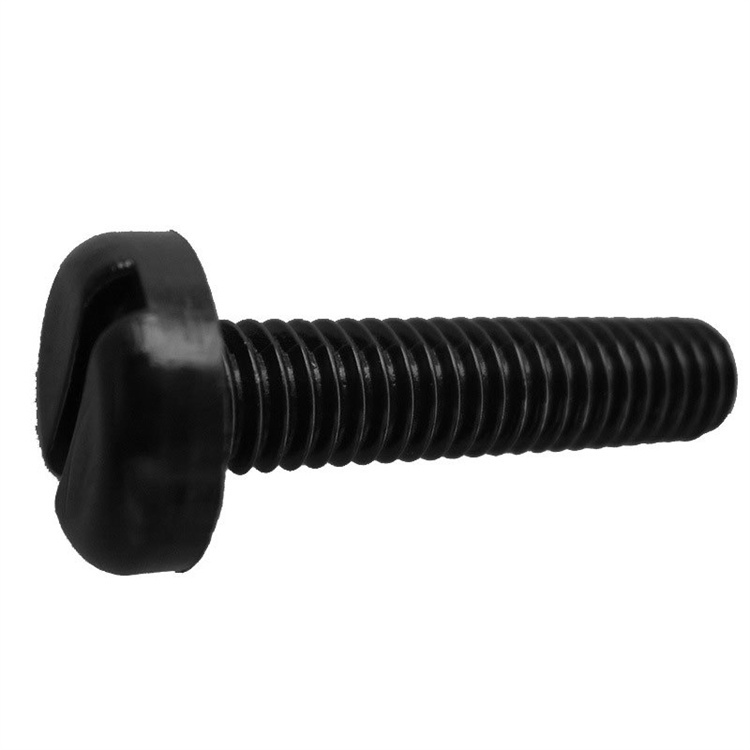 Carbon steel m3 black nickel plated slot pan head screw 