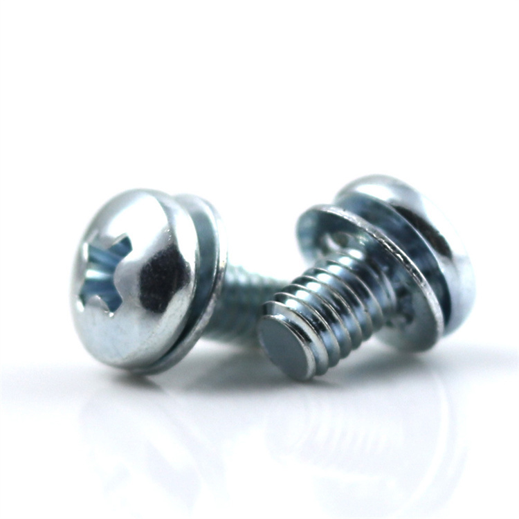 Customized m5 stainless steel pan head flat washer screws 