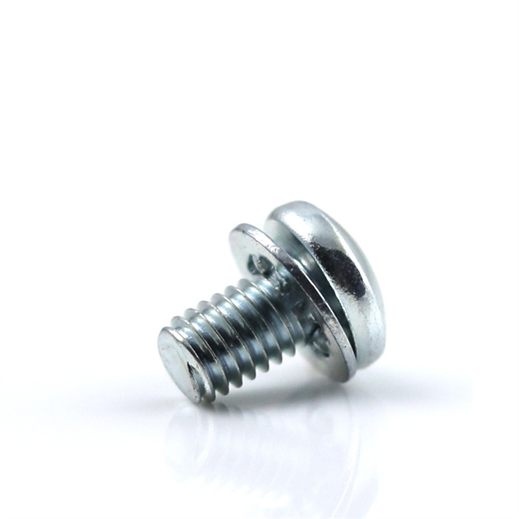 Customized m5 stainless steel pan head flat washer screws 
