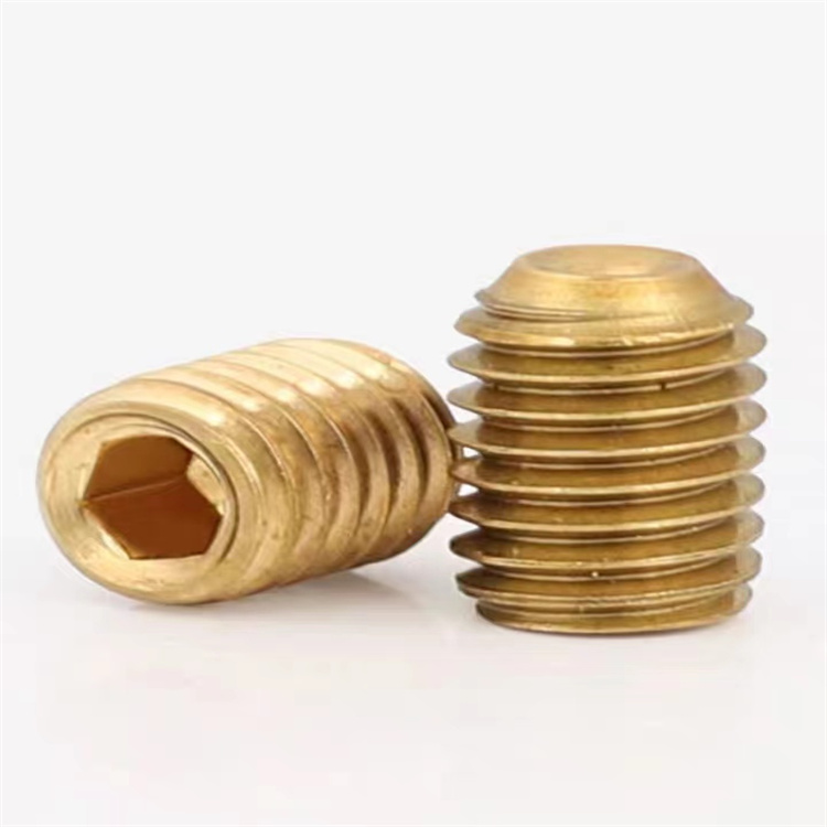 DIN913 m10 flat point brass hex socket grub screws 