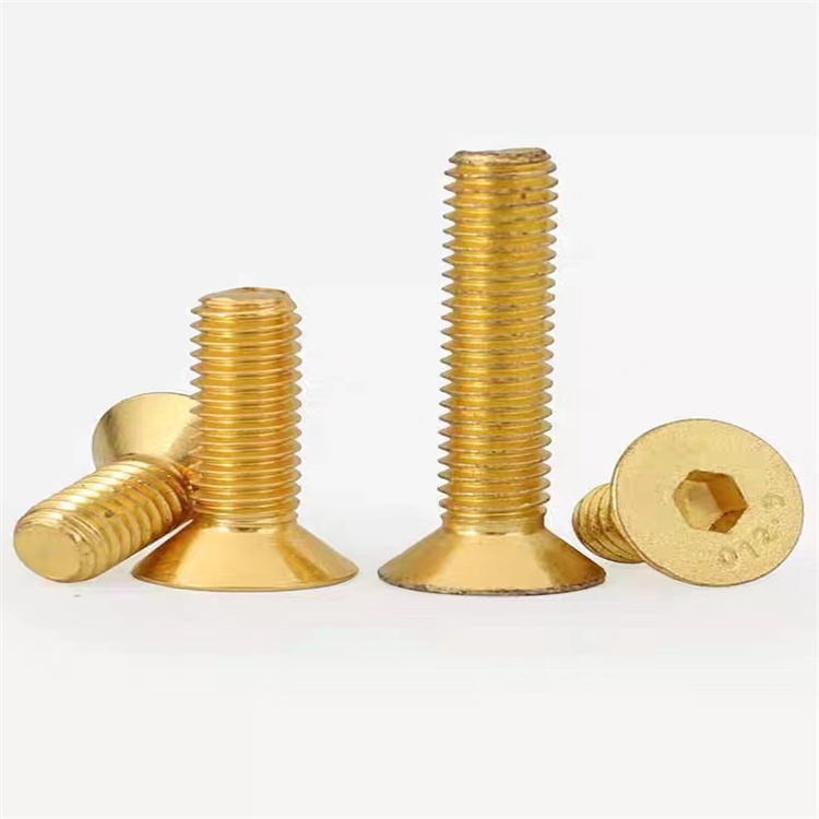 Hot sale machine thread m3 gold titanium countersunk screw 