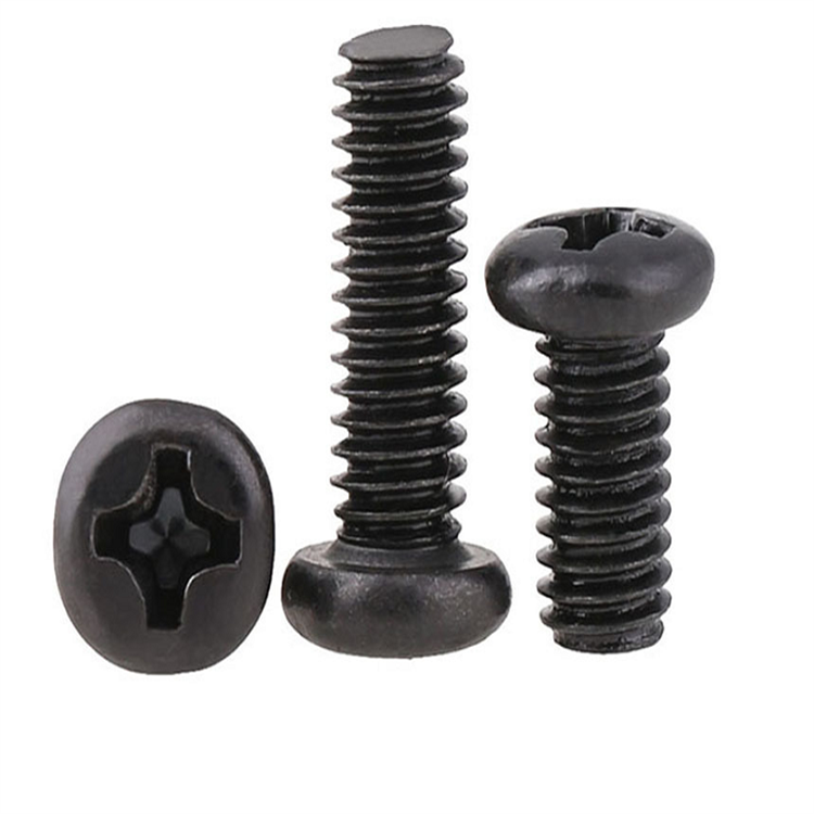 M1.2 black mini pan head machine screw for electronic instrument