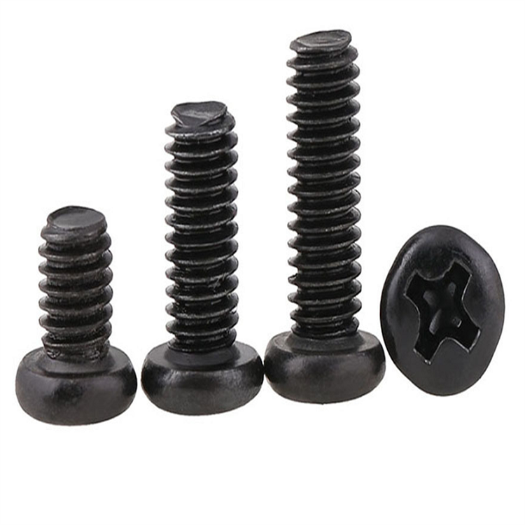 M1.2 black mini pan head machine screw for electronic instrument