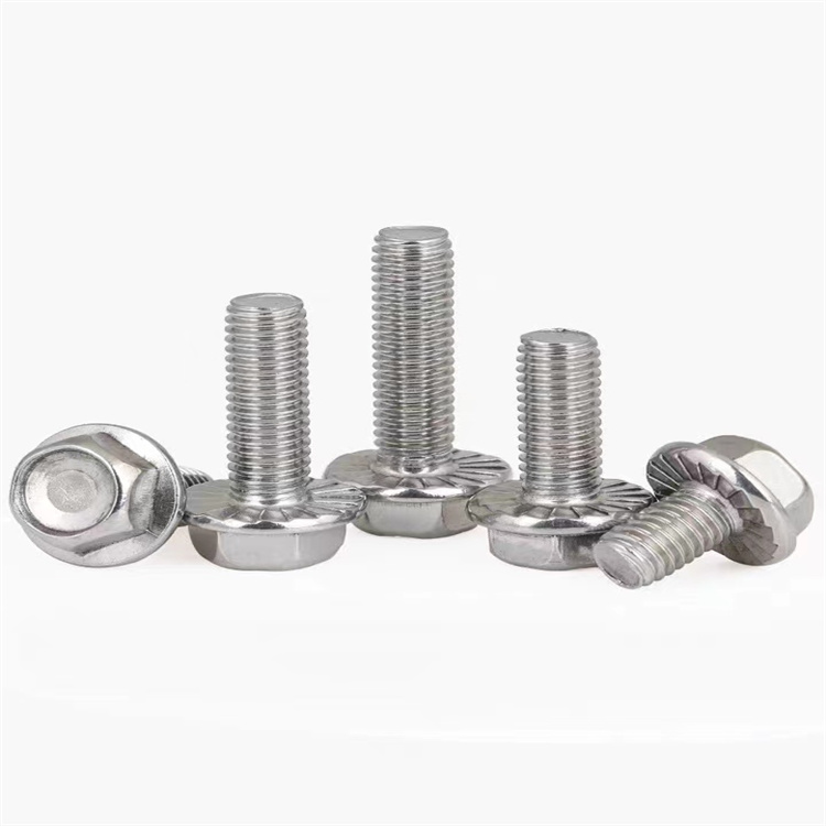 M10 flange head anti-skid stainless steel bolt for automobile 