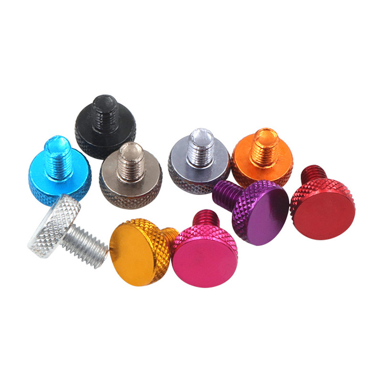 M3 m4 color anodized aluminum knurled thumb screw for computer 