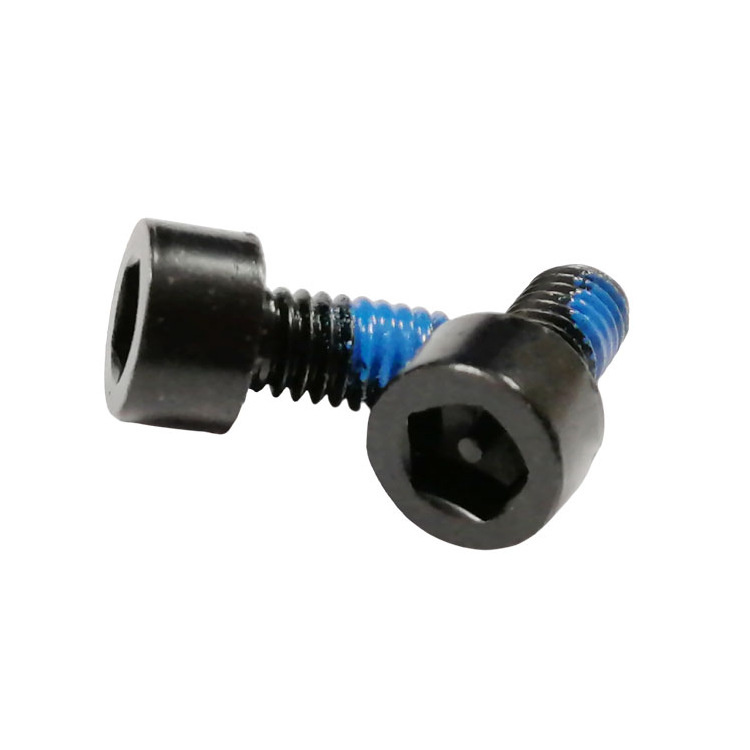 M4 carbon steel black anti theft screws with nylon patch 