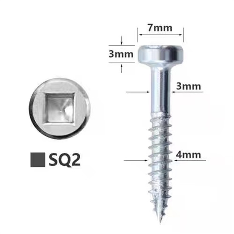 M4 low cup head stainless steel robertson screws 