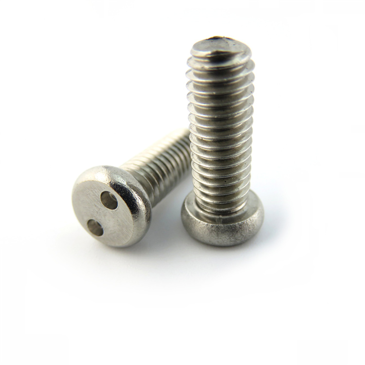 M4 stainless steel pan head security screw with snake eye