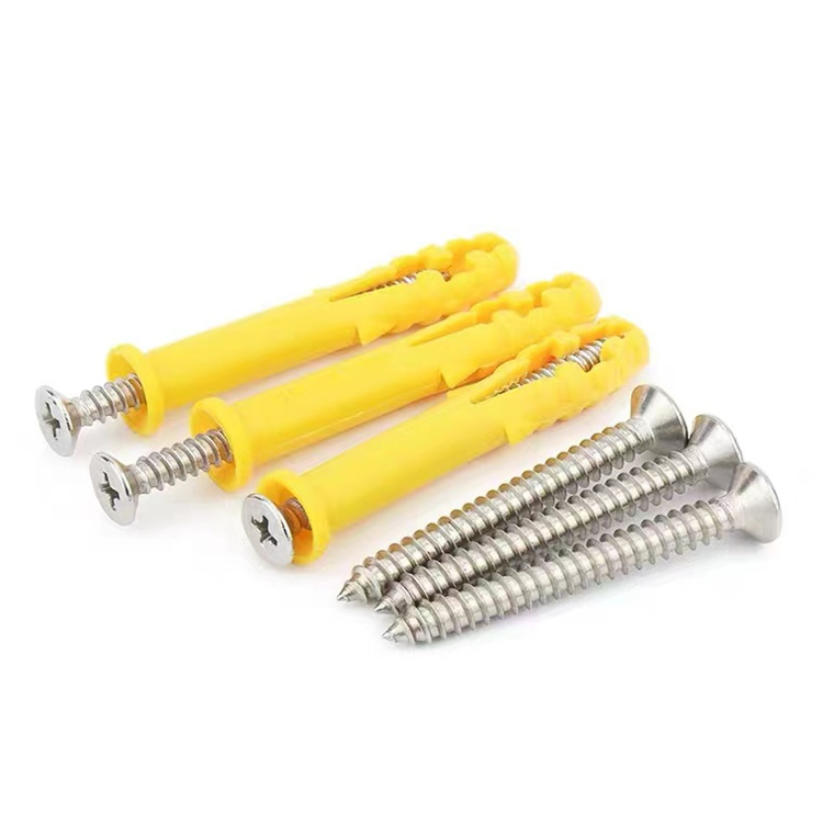 M6 nylon plastic stainless steel flat head expansion screw 