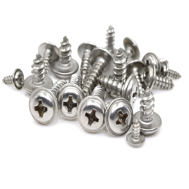 M6 stainless steel pan washer head self tapping screw for metal 