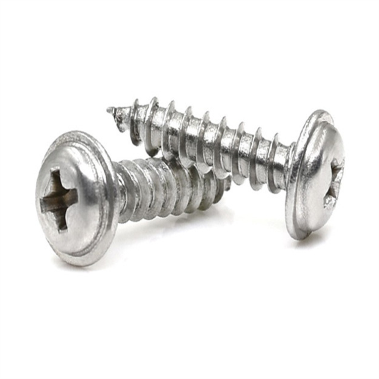 M6 stainless steel pan washer head self tapping screw for metal 