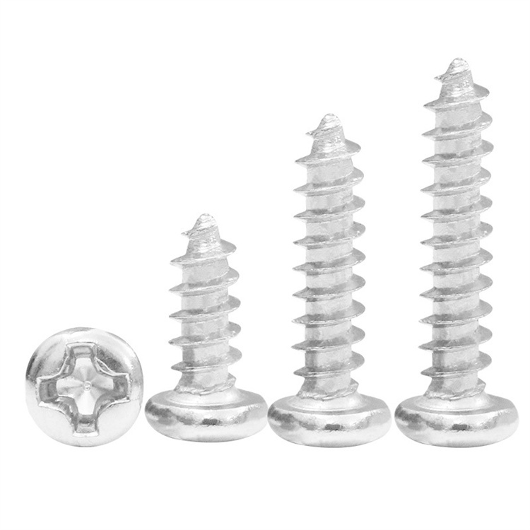 Nickel plated m1.5 pan head small self tapping screw for metal