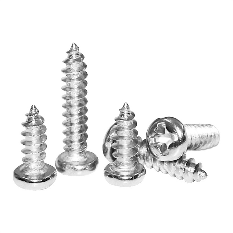 Nickel plated m1.5 pan head small self tapping screw for metal