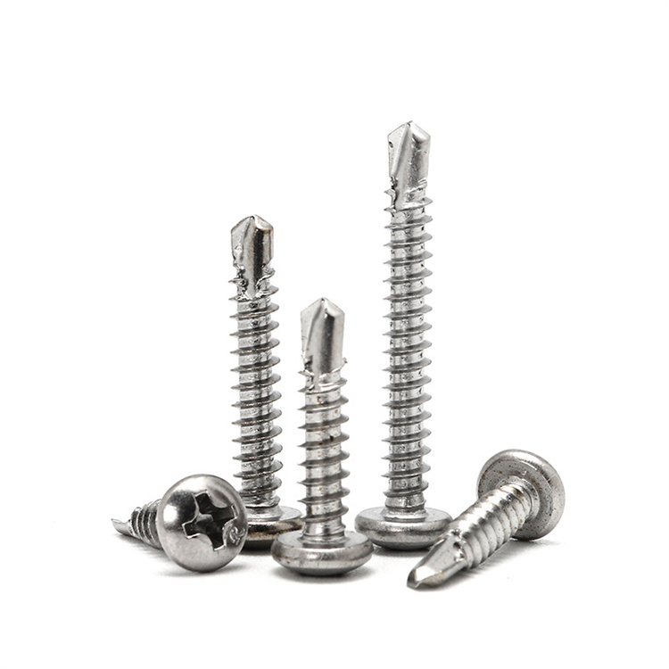 ST4.2 pan head cross recessed stainless steel drill tip screws