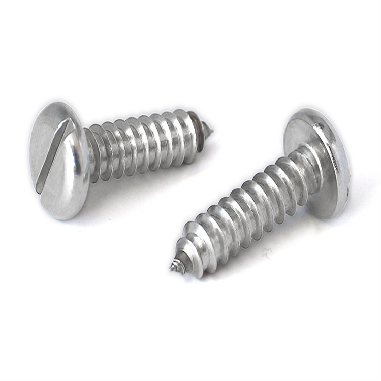 Stainless steel din85 ST4.8 slotted pan head tapping screws 