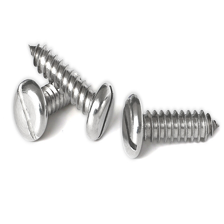 Stainless steel din85 ST4.8 slotted pan head tapping screws 