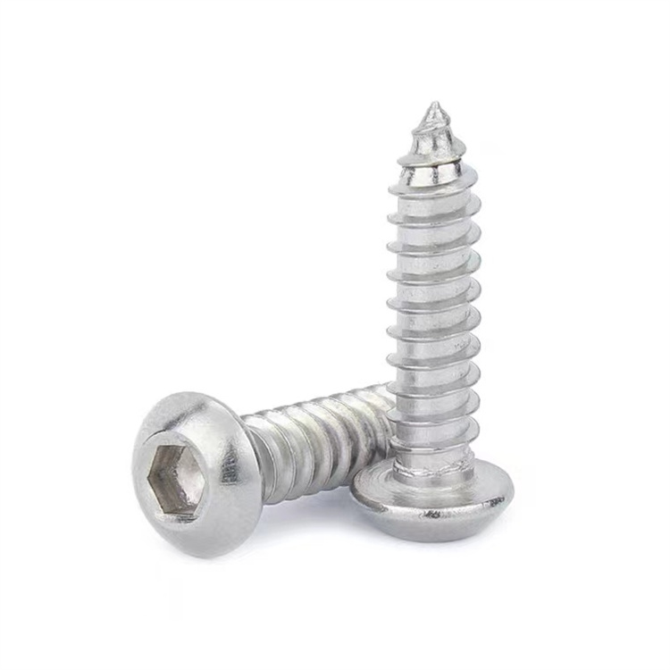 Stainless steel m4 socket allen umbrella head wood screw