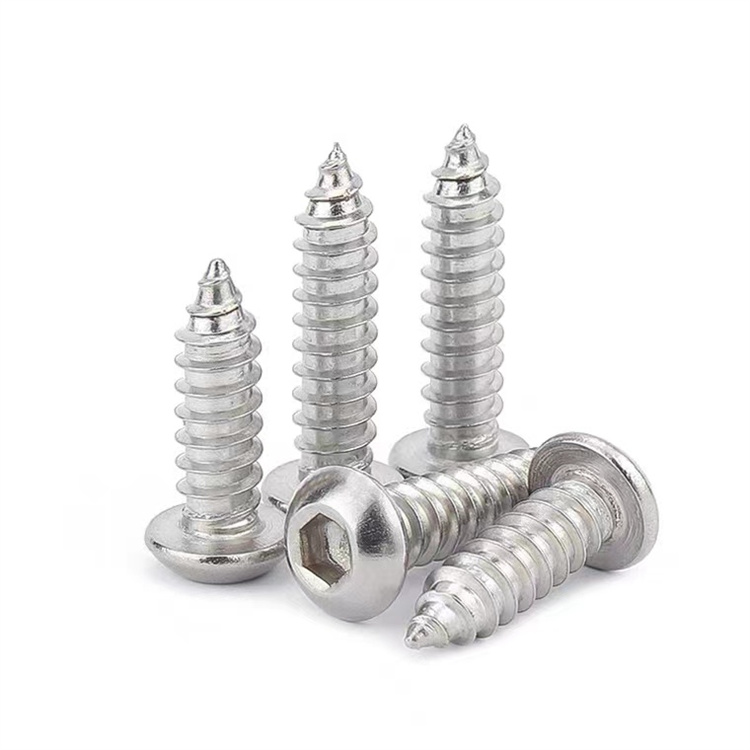 Stainless steel m4 socket allen umbrella head wood screw