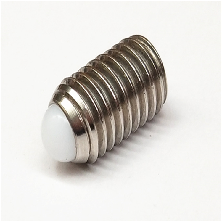 Stainless steel m8 plastic ball end plunger grub screw 