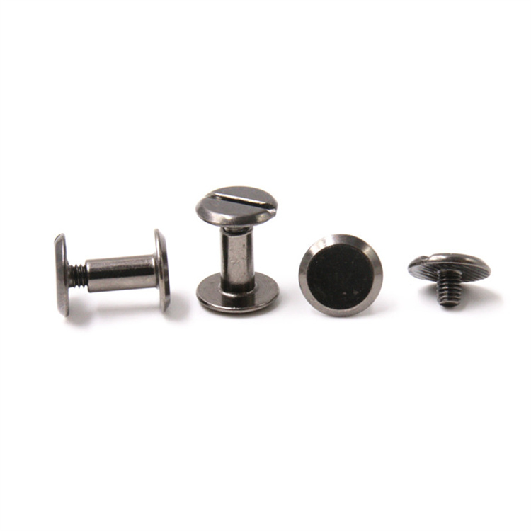 Customized m4 gun metal male and female screw for account book