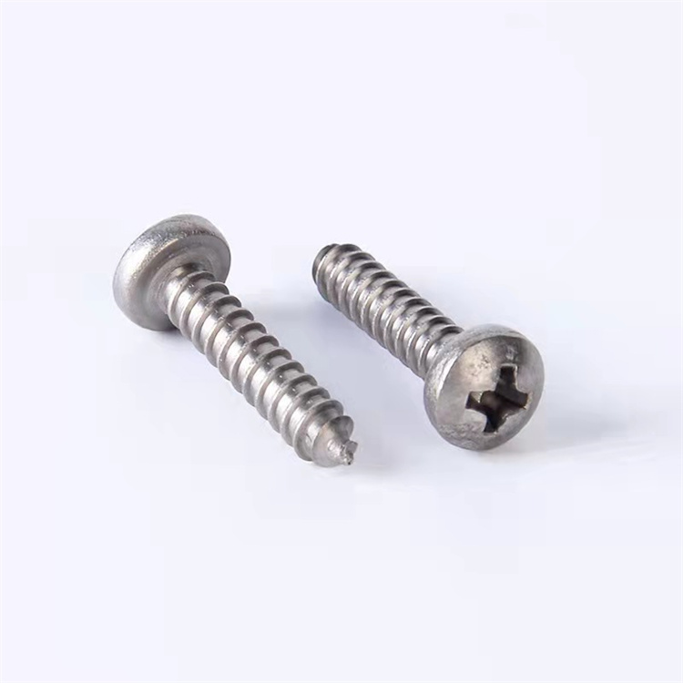 DIN7981 cross recessed point end tapping titanium pan head screw