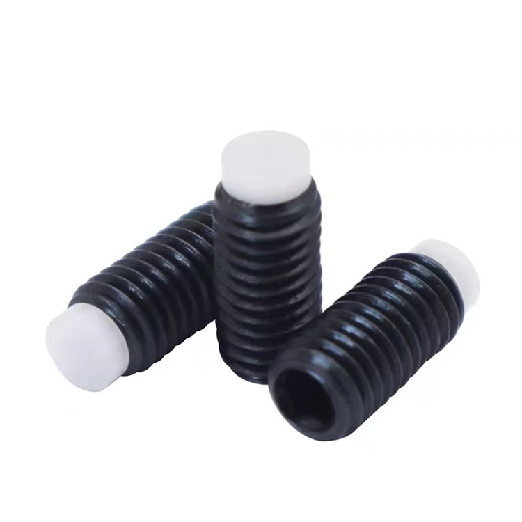 Hot sale m4 stainless steel black oxide nylon tip set screw
