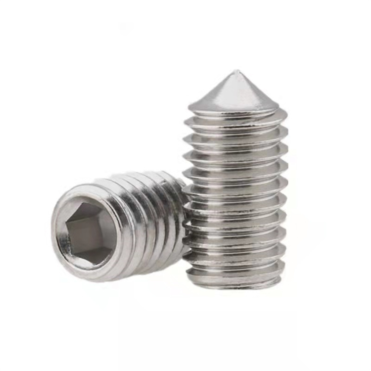 M5 stainless steel cone point socket set screw for small machine