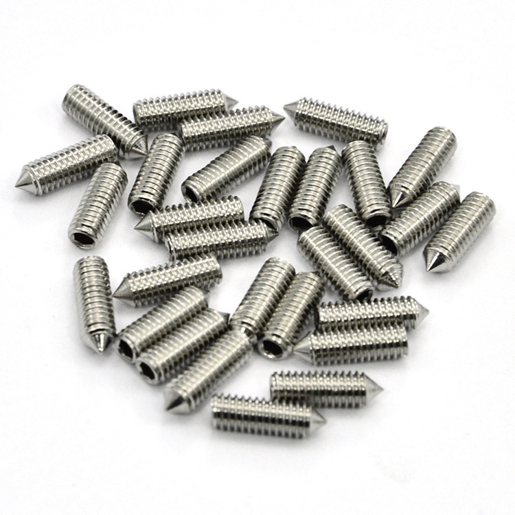 M5 stainless steel cone point socket set screw for small machine