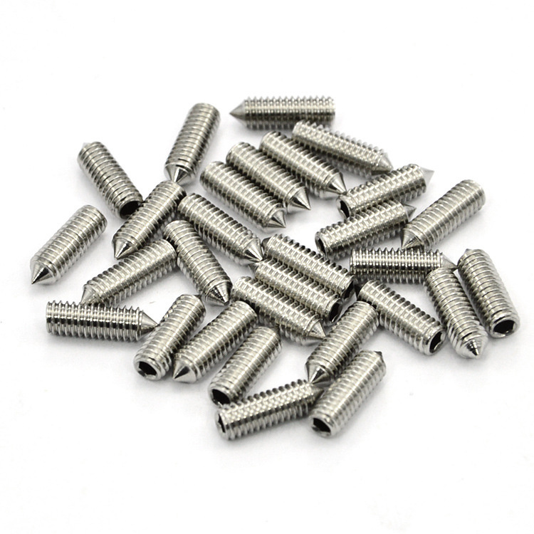 M5 stainless steel cone point socket set screw for small machine