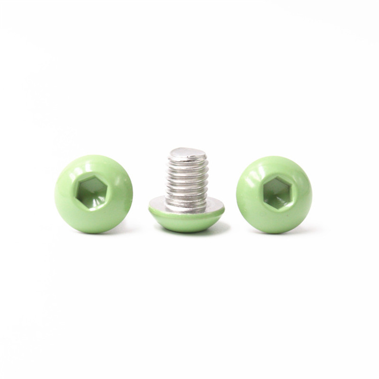 New design 10-24 green button head coarse thread screw 