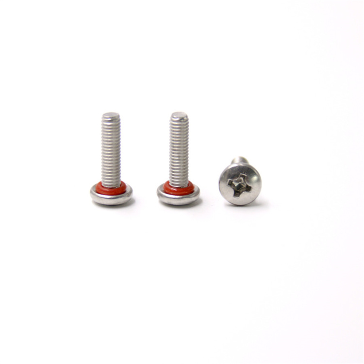 Pan head stainless steel m3 o ring groove machine sealing screws 