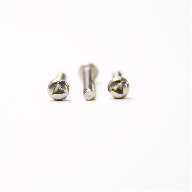 Customized m6 round head trigroove tamper proof screw 