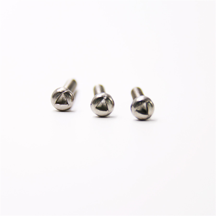 Customized m6 round head trigroove tamper proof screw 