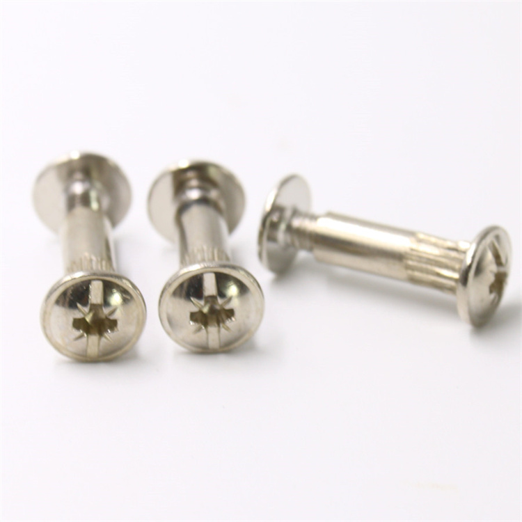 Customized stainless steel knurled head m5 account book screws 