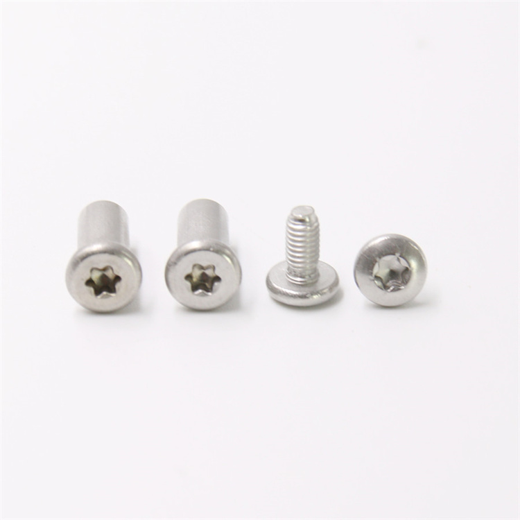 Stainless steel m3 torx head male and female screw for knife